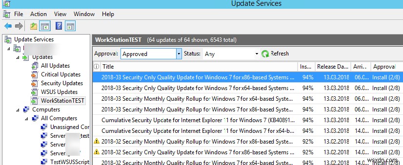 WSUS 대상 그룹 간 승인된 업데이트 복사 방법 (수동 & PowerShell)