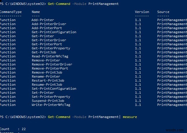 Windows 10/Server 2016에서 PowerShell로 프린터 및 드라이버 관리하기