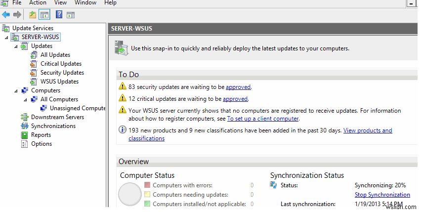 Windows Server 2012 R2/2016에서 WSUS 설치 및 구성하는 방법 (완벽 가이드)