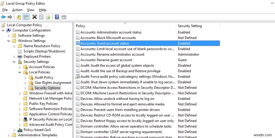 Windows 10/Server 2016에서 암호 없이 익명으로 파일·프린터 공유 접근 설정하기