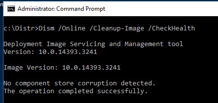 Windows Server 2016/Windows 10에서 Windows 업데이트 및 DISM 오류 0x80073712 해결하는 방법