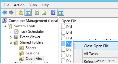 Windows Server SMB 공유 폴더에서 열린 파일 조회 및 강제 닫기 완벽 가이드