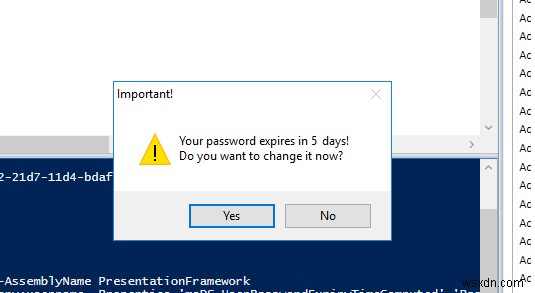 Active Directory 사용자 암호 만료일 확인 및 암호 변경 알림 설정 방법