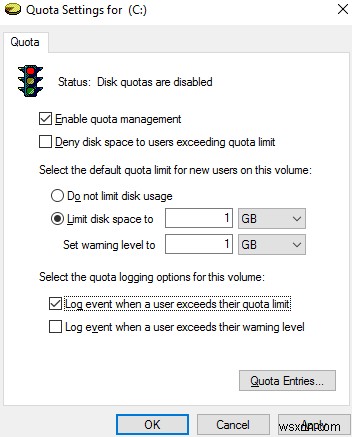 Windows에서 사용자 디스크 할당량(NTFS 쿼터) 활성화 및 구성하는 방법