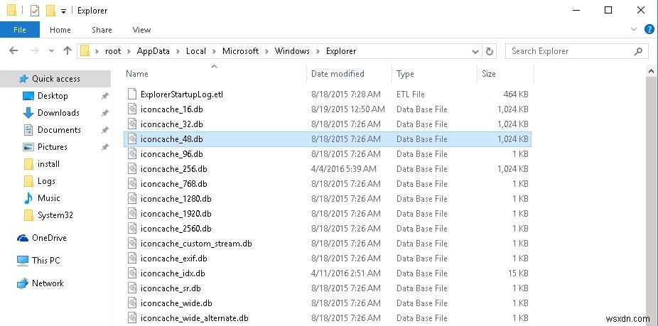 Windows 10 손상된 아이콘 캐시 재구축(재설정)하는 방법