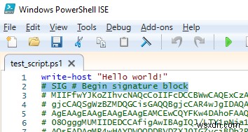 코드 서명 인증서로 PowerShell 스크립트(PS1)에 디지털 서명하는 방법