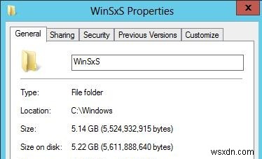 Windows Server 2012에서 WinSxS 폴더를 안전하게 정리하는 방법