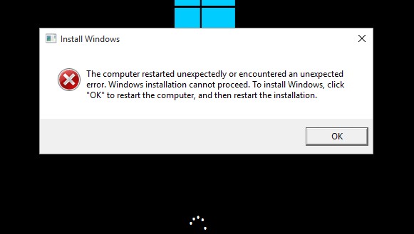 Windows 10/11 설치 중 컴퓨터가 예기치 않게 다시 시작되었습니다 무한 루프 오류 해결 방법