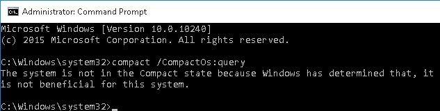 Windows 10 Compact OS로 디스크 공간 절약하는 방법