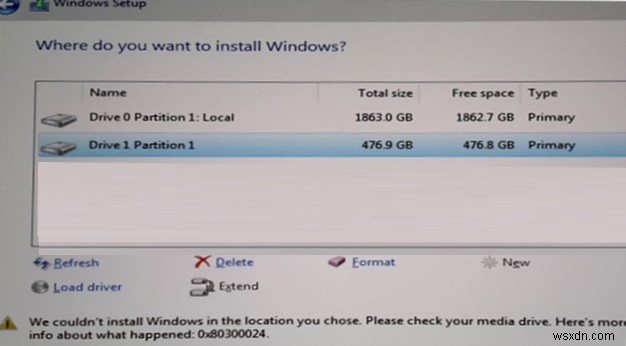 Windows 10 설치 오류 0x80300024 원인 및 해결 방법 총정리