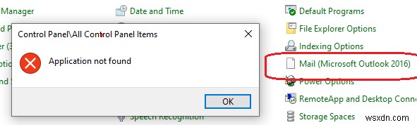 Windows 10 제어판에서 메일(Mail) 앱이 사라졌을 때 복구하는 방법