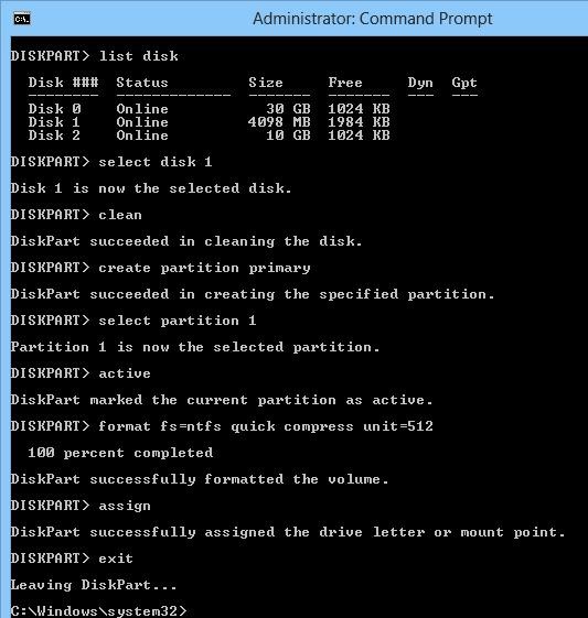4GB USB 메모리로 Windows 8.1 x64 부팅 가능한 설치 USB 만드는 방법