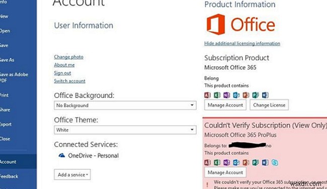 Office 365(Microsoft 365) 구독을 확인할 수 없음 오류 해결 방법