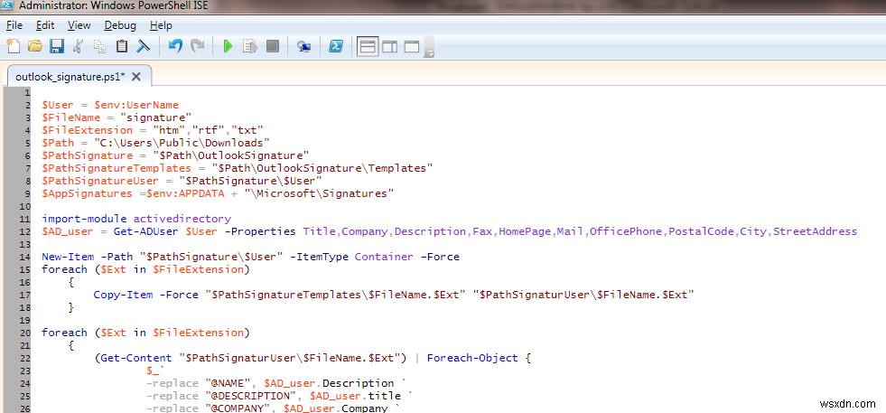 Active Directory 정보를 활용한 Outlook 2010/2013 서명 자동 생성 방법