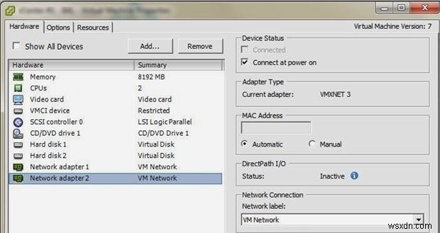 VCSA(vCenter Server Appliance)에 두 번째 NIC 추가하는 방법