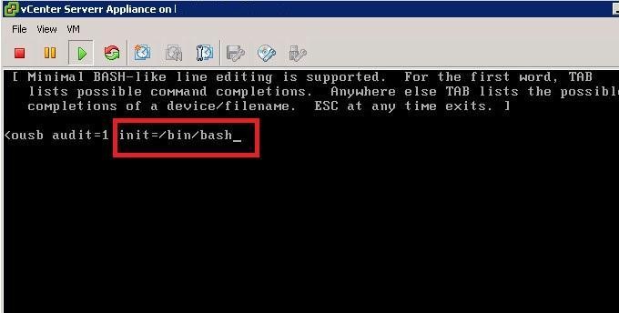 VMware vCenter Appliance(vCSA)에서 잊어버린 루트 암호 재설정하는 방법