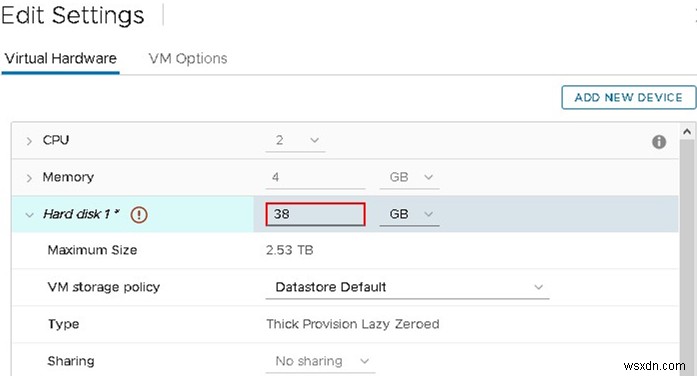 VMware ESXi에서 VMDK 가상 디스크 크기 줄이는 방법