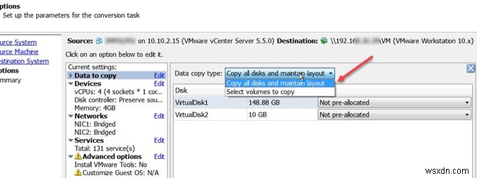 VMware ESXi에서 VMDK 가상 디스크 크기 줄이는 방법