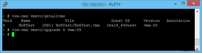 VMware ESXi에서 가상 머신(VM) 하드웨어 버전 업그레이드하는 방법