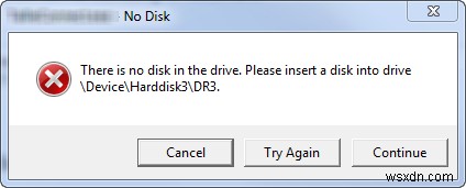 [해결됨]  드라이브에 디스크가 없습니다  오류 메시지 수정 방법 (Windows 10/8/7)