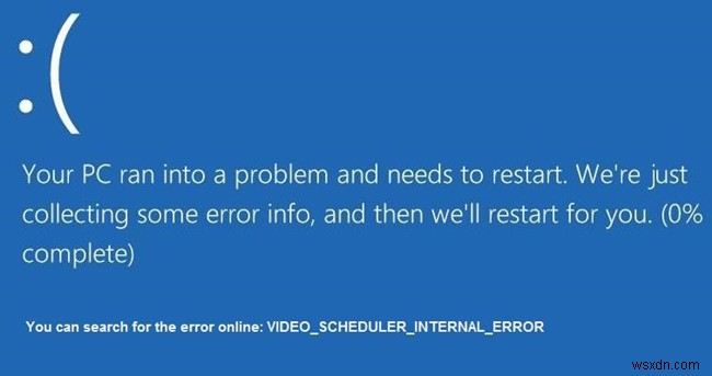 Windows 11/10 비디오 스케줄러 내부 오류(VIDEO_SCHEDULER_INTERNAL_ERROR) 해결 방법 총정리