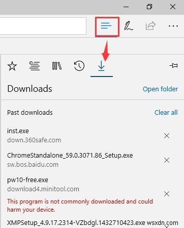 Microsoft Edge에서 다운로드 파일을 찾고 관리하는 방법
