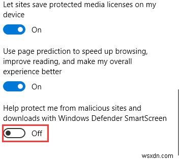 마이크로소프트 엣지(Microsoft Edge) SmartScreen 기능 켜고 끄는 방법