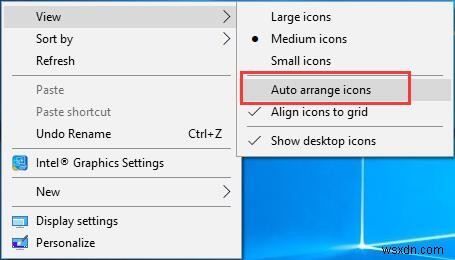 Windows 10에서 바탕 화면 아이콘을 왼쪽에서 오른쪽으로 옮기는 방법
