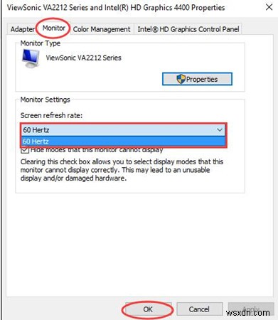 Windows 10에서 모니터 주사율(화면 재생 빈도) 변경하는 방법