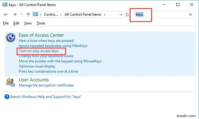 Windows 10에서 고정 키(Sticky Keys) 켜고 끄는 3가지 방법
