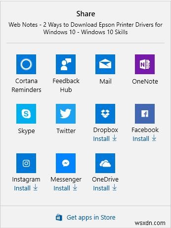 Windows 10 Microsoft Edge에서 웹 메모(Web Notes) 사용하는 방법