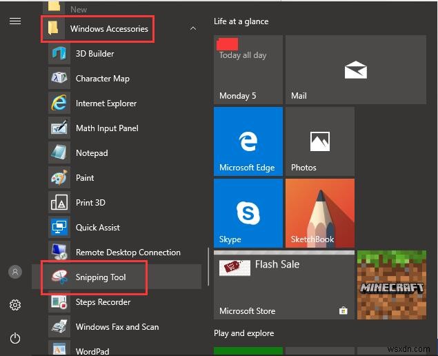 Windows 10에서 캡처 도구(Snipping Tool)를 여는 6가지 방법