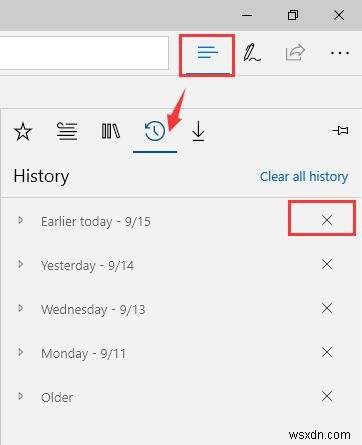 Microsoft Edge에서 인터넷 기록, 캐시, 쿠키, 데이터 삭제하는 방법