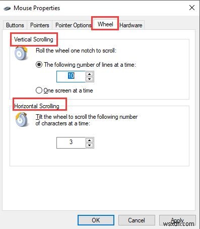 Windows 10에서 마우스 휠 스크롤 속도 조정하는 방법