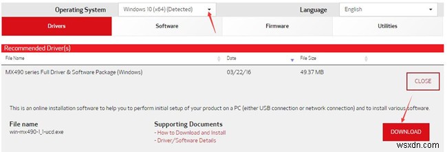 Windows 10/8/7용 Canon MX492 프린터 드라이버 다운로드 및 업데이트 방법