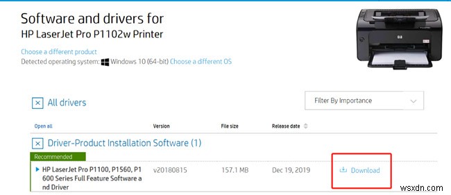 Windows 10, 8, 7에서 HP LaserJet P1102W 드라이버를 다운로드하는 3가지 방법