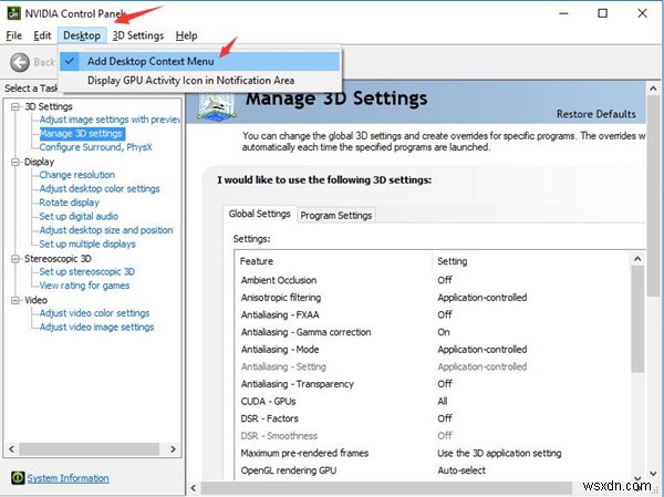 Windows 10에서 NVIDIA 제어판이 사라졌을 때 해결하는 3가지 방법
