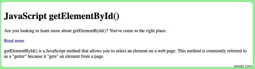 JavaScript getElementById() 사용법: ID로 웹 요소 손쉽게 선택하기