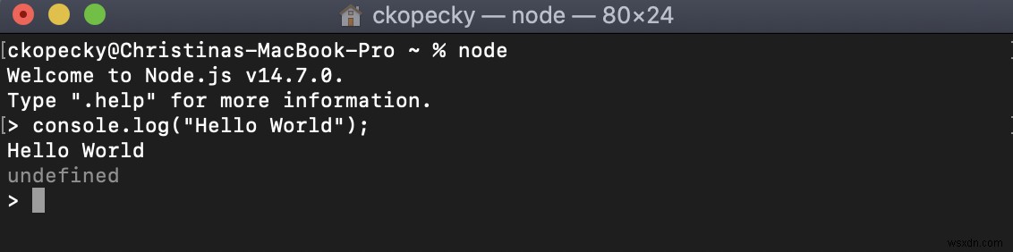 자바스크립트 Hello World 작성법 – Node.js 환경 테스트하기