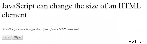 JavaScript로 HTML 요소의 CSS 스타일을 변경하는 방법