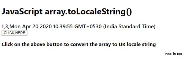 JavaScript array.toLocaleString() 함수 – 배열을 로케일 문자열로 변환하는 방법