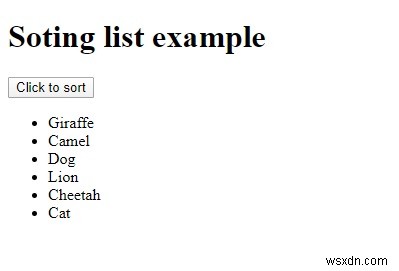 JavaScript로 HTML 목록을 알파벳순으로 정렬하는 방법