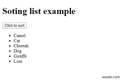 JavaScript로 HTML 목록을 알파벳순으로 정렬하는 방법
