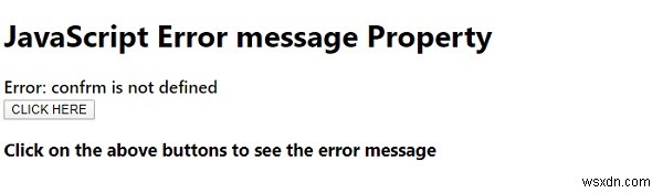 JavaScript 오류 메시지(message) 속성 사용법과 예제