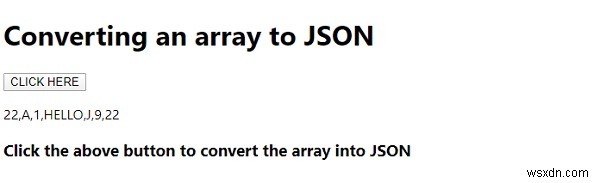 JavaScript에서 배열을 JSON으로 변환하는 방법
