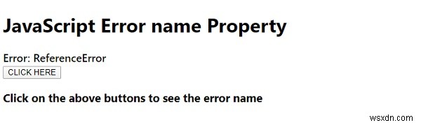 JavaScript Error name 속성 – 발생한 오류의 이름 확인하기