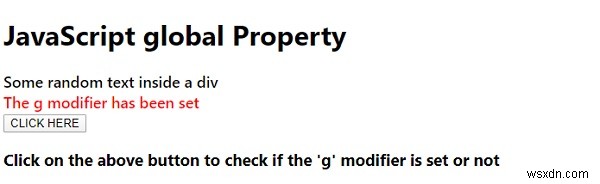 JavaScript global 속성 – 정규식  g  수정자 설정 여부 확인하기
