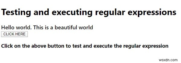 JavaScript에서 정규식(RegExp)을 테스트하고 실행하는 방법