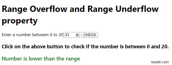 JavaScript rangeOverflow와 rangeUnderflow 속성으로 입력값 범위 검증하기