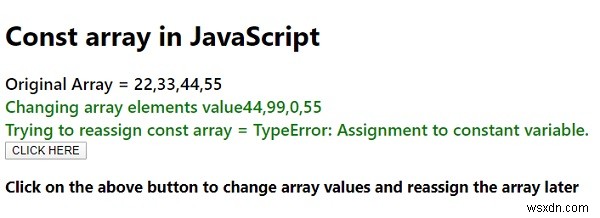 JavaScript에서 const 상수 배열 만드는 방법 – 요소 변경과 재할당의 차이